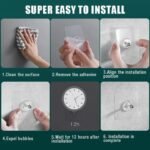 10pcs Strong Self Adhesive Punch Free Wall Hooks Nail Mounting Rack Screw Rod Seamless Screw Stickers Hang Kits - Image 4