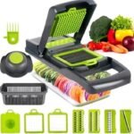 16 IN1 Mandoline Slicer Veggie Food Chopper Vegetable Cutter Tomato Carrot Grater Cheese French Onion Shredders Kitchen Tool