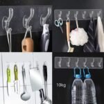 6 Hooks Transparent Self Adhesive Door Wall Hangers Hooks for Kitchen Bathroom - Image 3