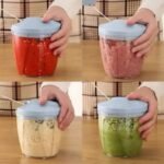5 Blades Manual Vegetable Chopper Cutter Hand Pull Food Chopper - Image 4