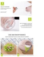 5 Blades Manual Vegetable Chopper Cutter Hand Pull Food Chopper - Image 5