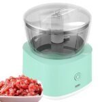 Mini Meat Grinder Mini Electric Mixer Multipurpose Food Processor Anti Slip Food Mincing Machine Wireless Portable Food Mixer 300ml Rechargeable Kitchen Chopping Gadget - Image 4