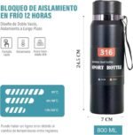 New 800ml LED Display Temperature 316sus HotnCold Stainless Steel Water Bottle 800ml Vacuum Insulated Temperature Display Water Bottle - Image 5