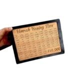 Umrah Savings Box 280 Days Wooden Money Saving Jar for Hajj Umrah Islamic Halal Savings Plan Daily Pilgrimage Tracker Gift for Muslims Eid Ramadan Savings Box - Image 4