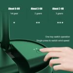 3 Speed Big size Rechargeable Mini Folding Telescopic Fan USB Rechargeable Floor Fan for Student Dormitory Home Outdoor Camping Office Small Desktop mini Fan - Image 2