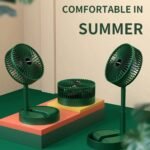 3 Speed Big size Rechargeable Mini Folding Telescopic Fan USB Rechargeable Floor Fan for Student Dormitory Home Outdoor Camping Office Small Desktop mini Fan